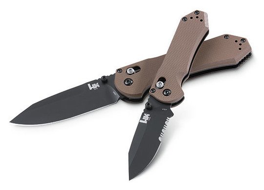 The HK Axis Mini also has the tan G10 handle option.