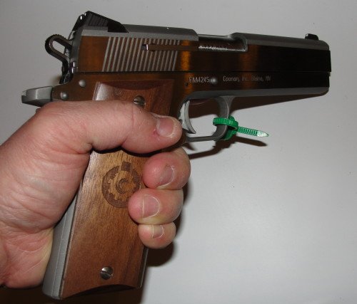 Gripping the Coonan .357 Magnum was a real treat, despite its heavier stainless steel construction.