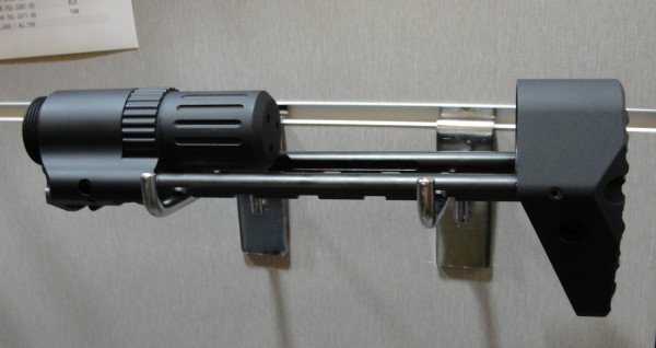 The fully extended M7A1 CQB Stock by itself.