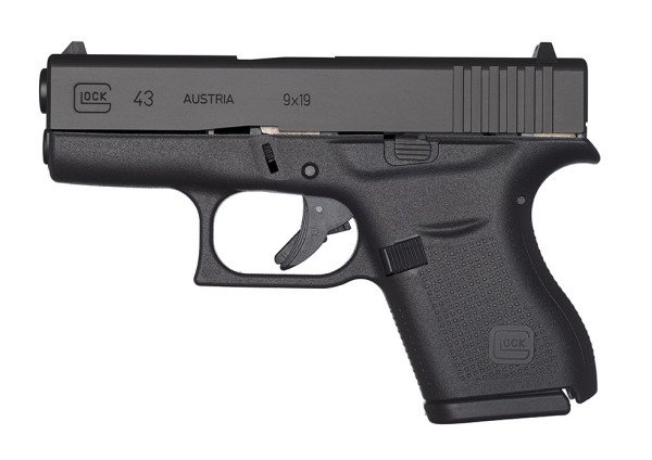 At only 1.02" wide the Glock 43 offers conceal ability and the better ballistics of the 9mm.