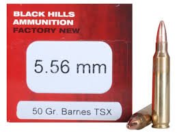 Here is the Black Hills offering of the Barnes VOR-TX 62-grain 5.56mm round (from the MidwayUSA add).