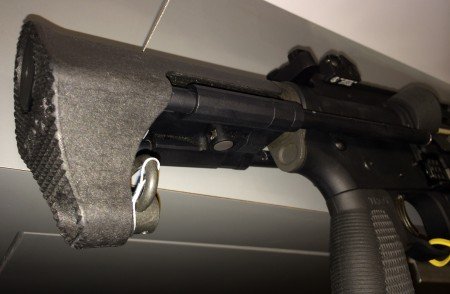 What appears to be the M7A1 PDW stock (collapsed).