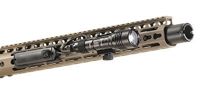 The Streamlight Protac Rail Mount Lights are easily installed (here with the pressure switch option).