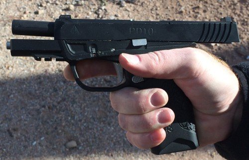 The Avidity Arms PD10 felt very good in our hands.